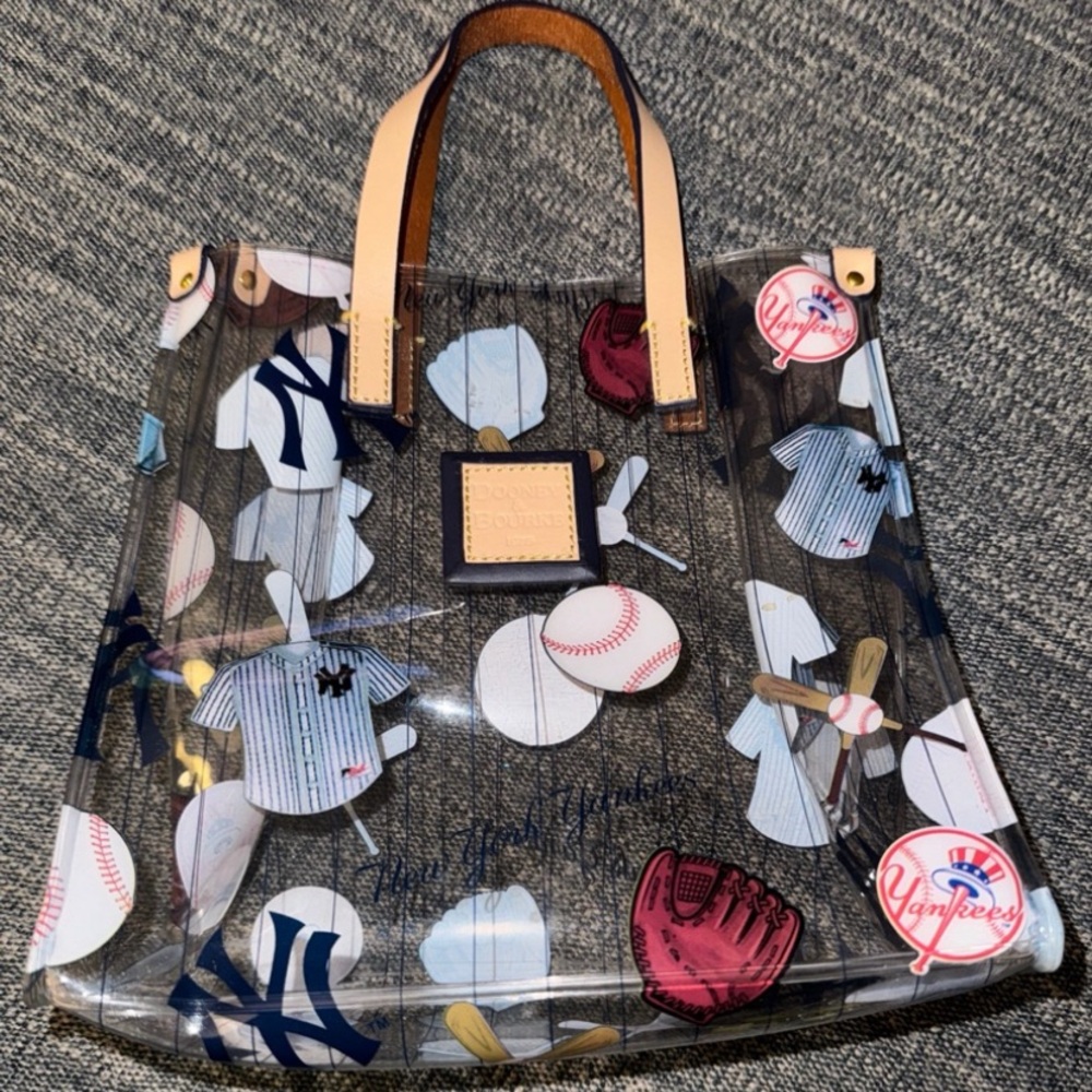 ISO Dooney & Bourke Yankees Clear Lunch Tote MLB Baseball $200 OBO